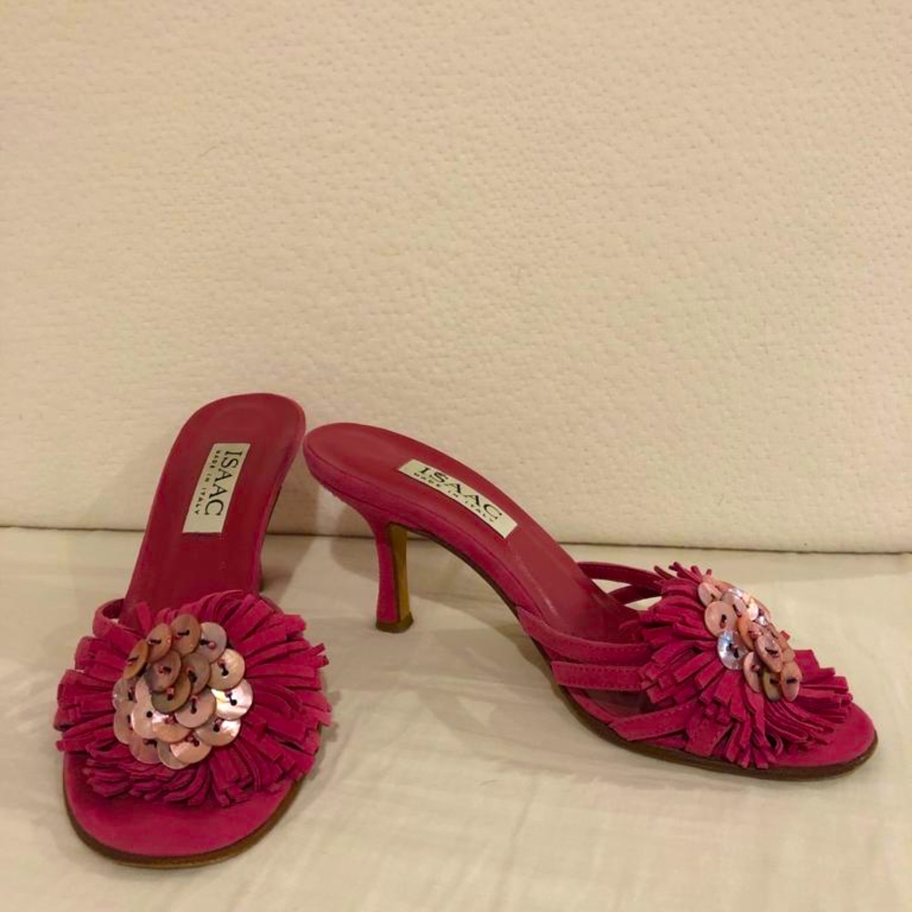 ISAAC suede heels